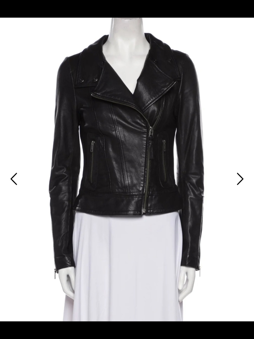 Mackage Women's Black Leather Moto Jacket